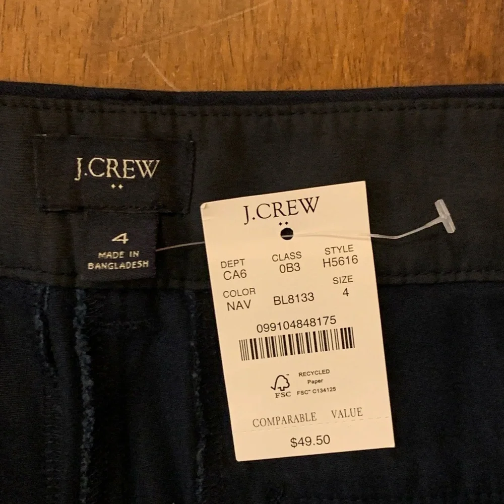 J. Crew NWT Shorts 4 Navy Blue 3.5